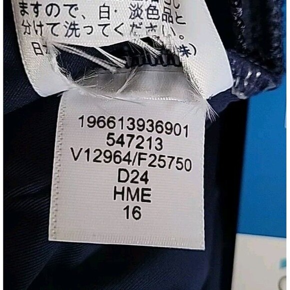 Lands' End Swim Top Navy 16 Reg Tankini Bandeau Padded Bra Removable strap S927 - Picture 9 of 9